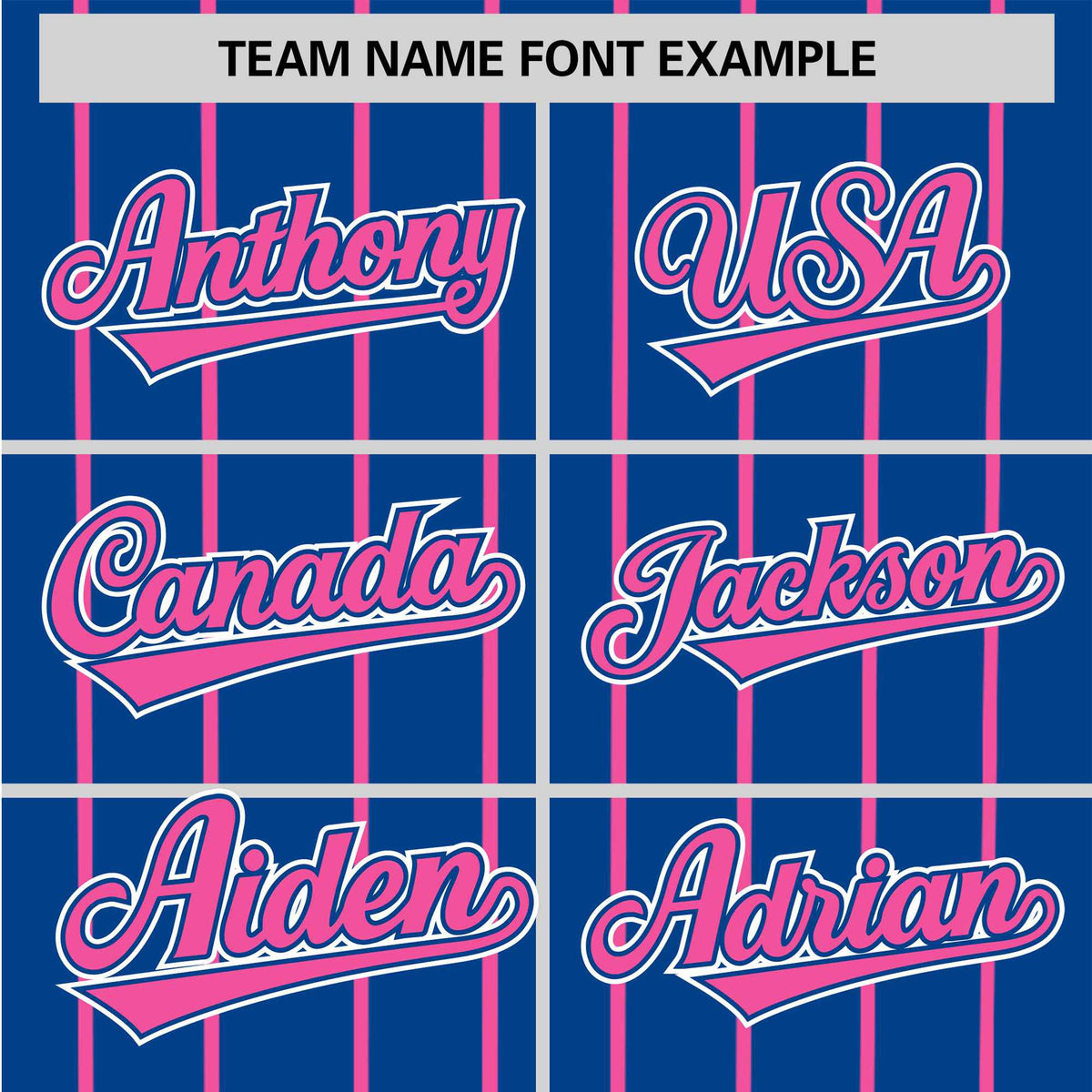 Custom Blue Pink Pinstripe Pink-White Authentic Baseball Jersey