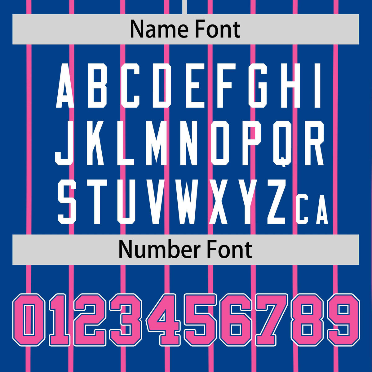 Custom Blue Pink Pinstripe Pink-White Authentic Baseball Jersey