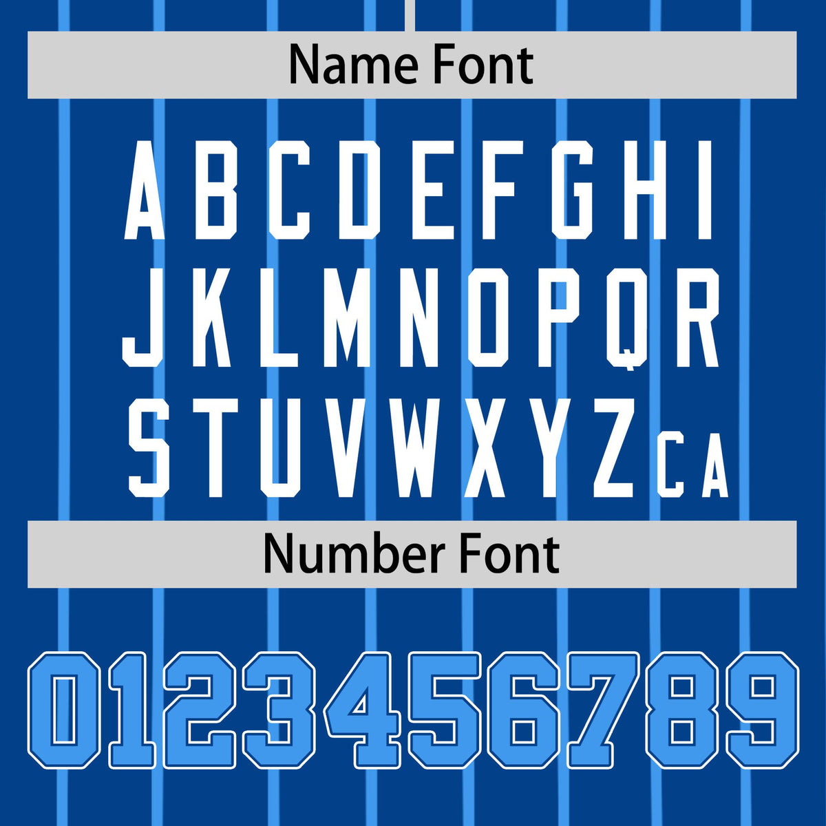 Custom Blue Light-Blue Pinstripe Light-Blue White Authentic Baseball Jersey