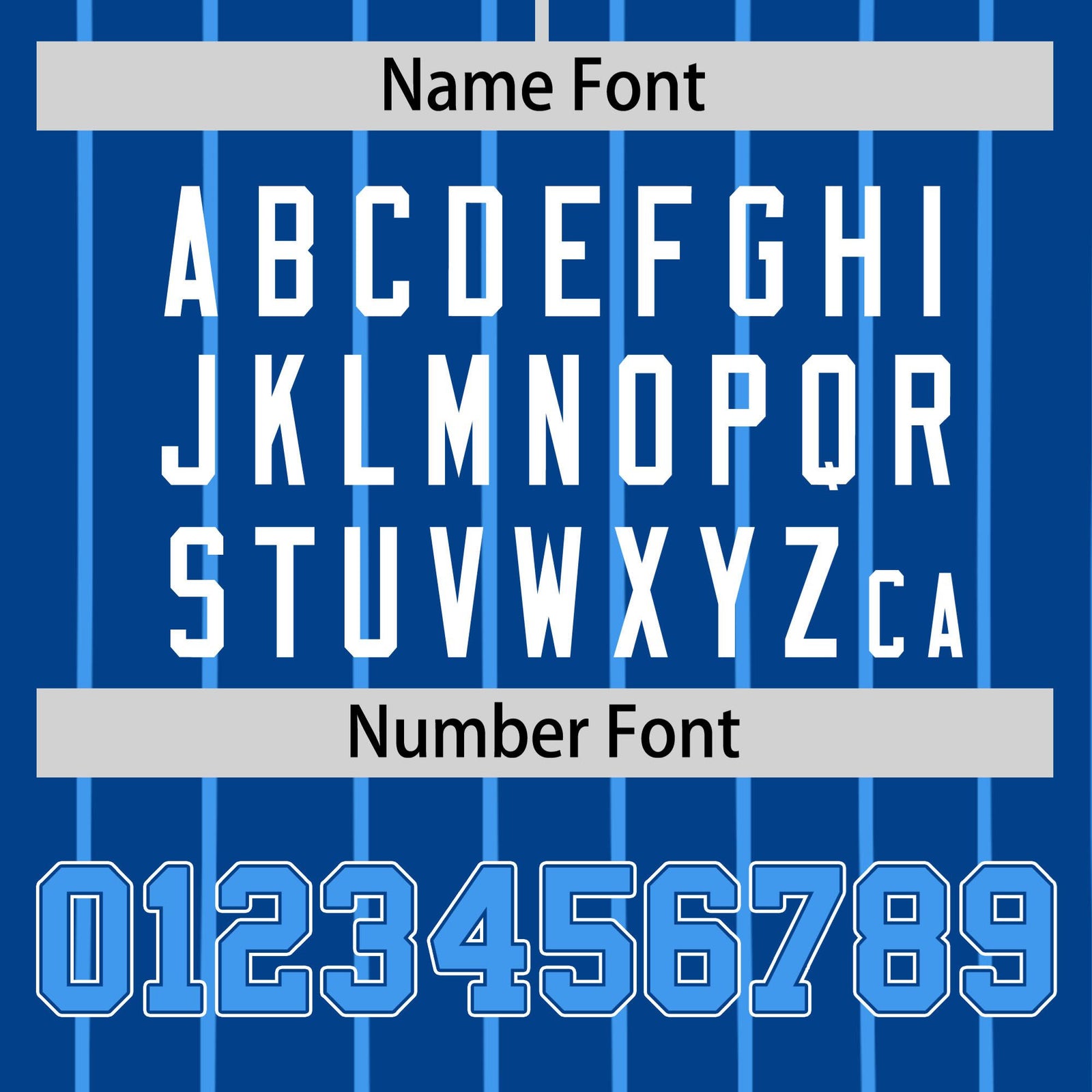 Custom Blue Light-Blue Pinstripe Light-Blue White Authentic Baseball Jersey