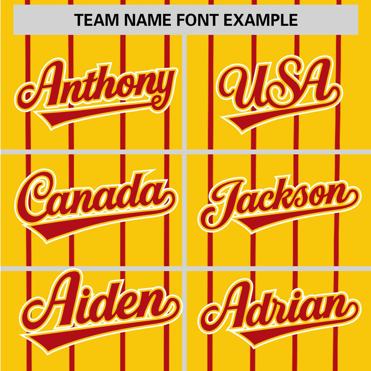 Custom Yellow Red Pinstripe Red-White Authentic Baseball Jersey