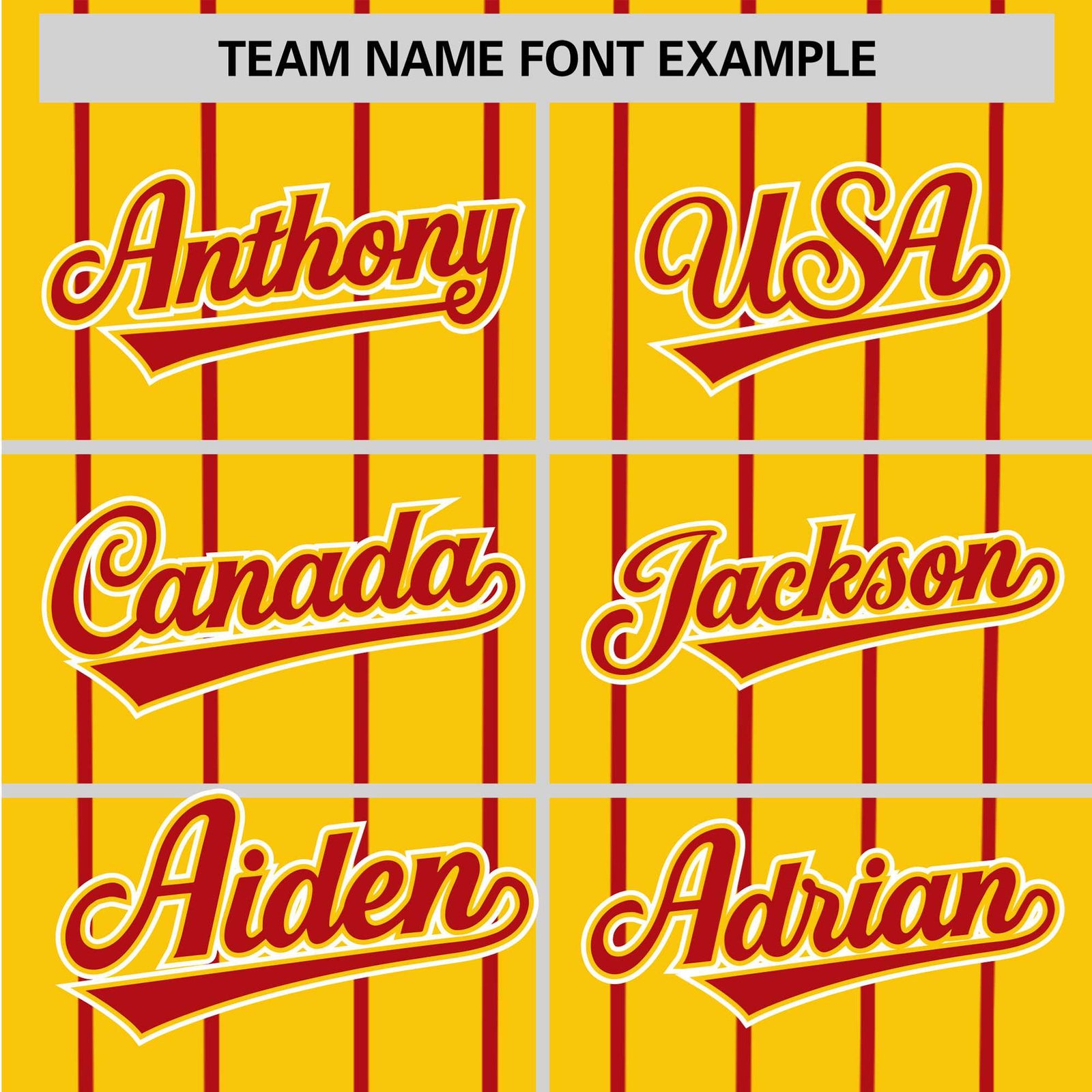 Custom Yellow Red Pinstripe Red-White Authentic Baseball Jersey