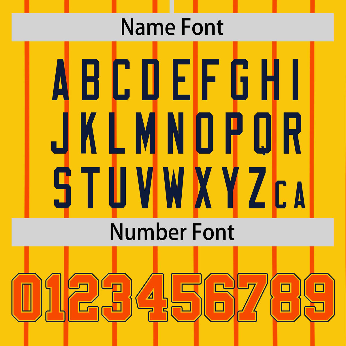 Custom Yellow Orange Pinstripe Orange-Black Authentic Baseball Jersey