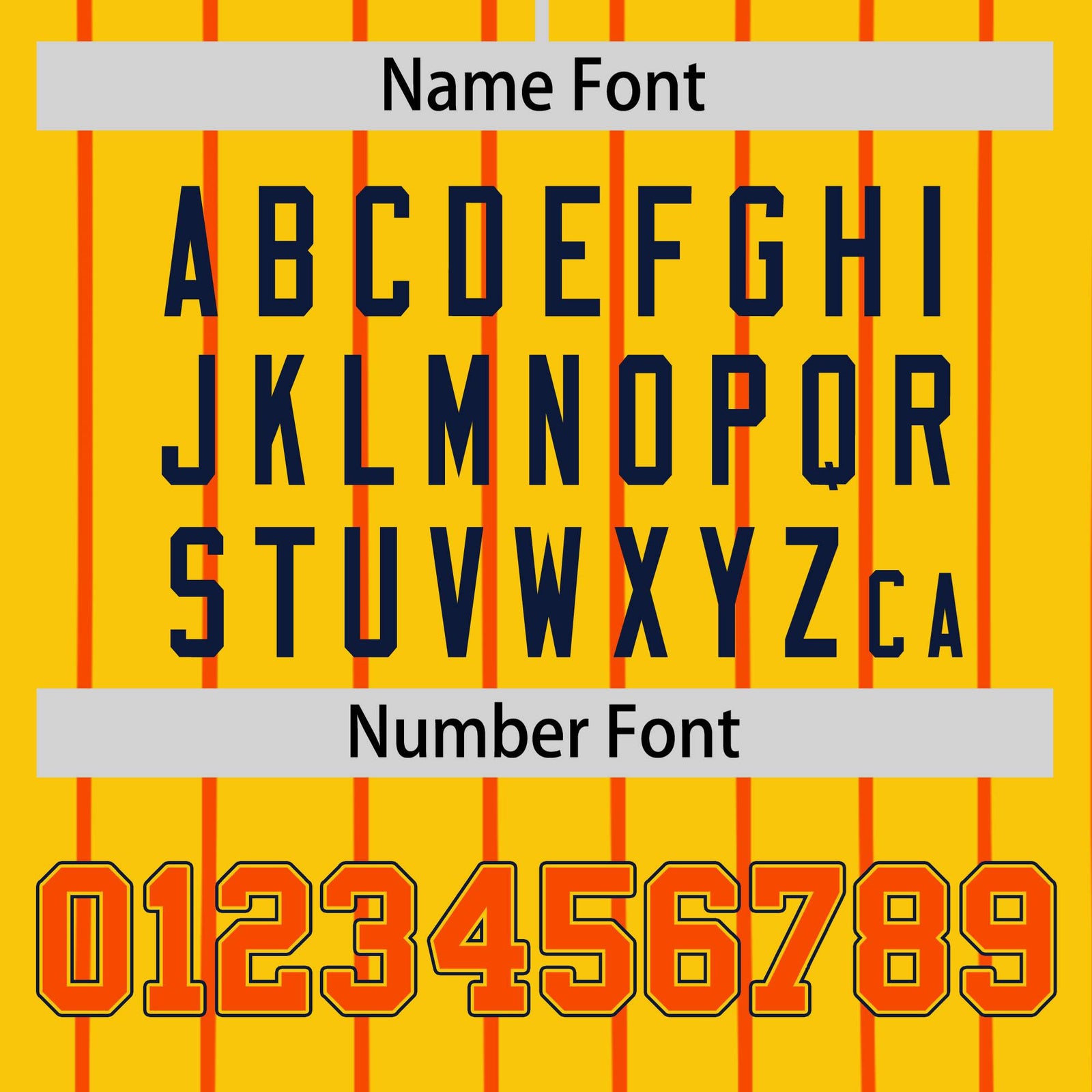 Custom Yellow Orange Pinstripe Orange-Black Authentic Baseball Jersey