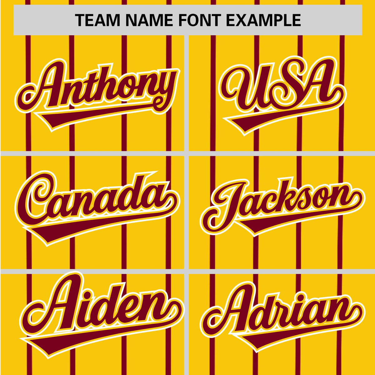 Custom Yellow Burgundy Pinstripe Burgundy-White Authentic Baseball Jersey