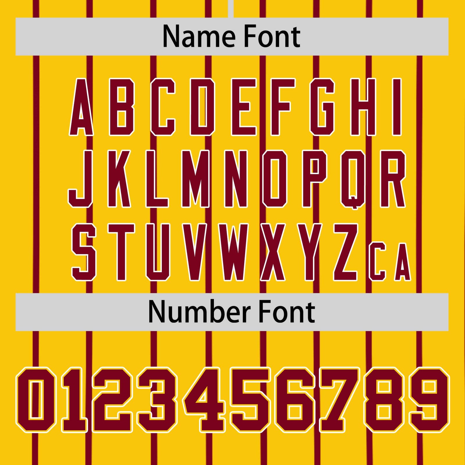 Custom Yellow Burgundy Pinstripe Burgundy-White Authentic Baseball Jersey