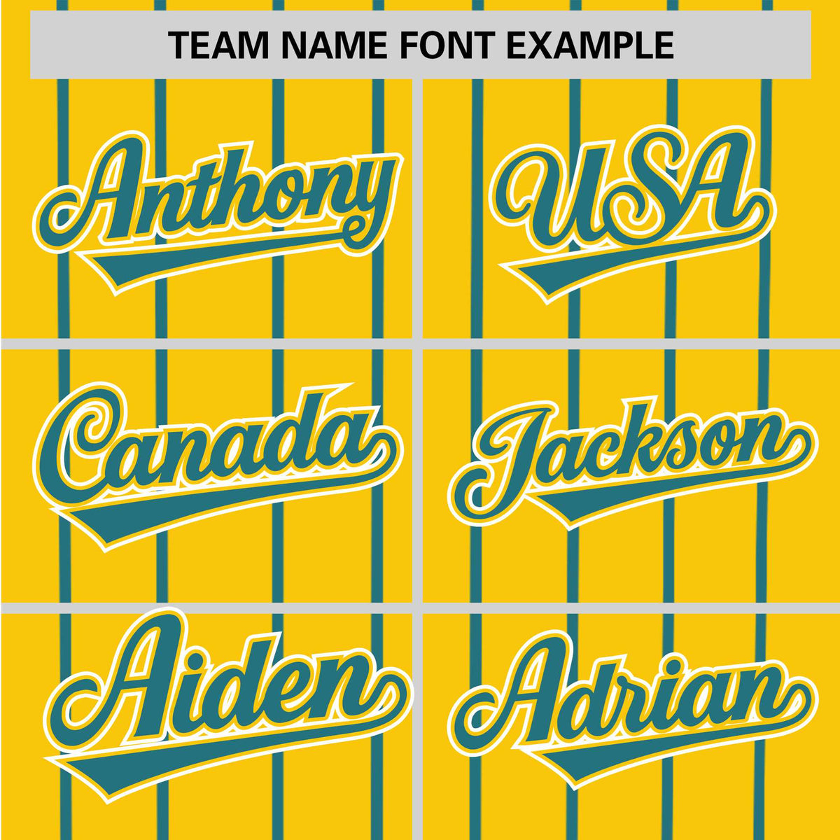 Custom Yellow Aqua Pinstripe Aqua-White Authentic Baseball Jersey