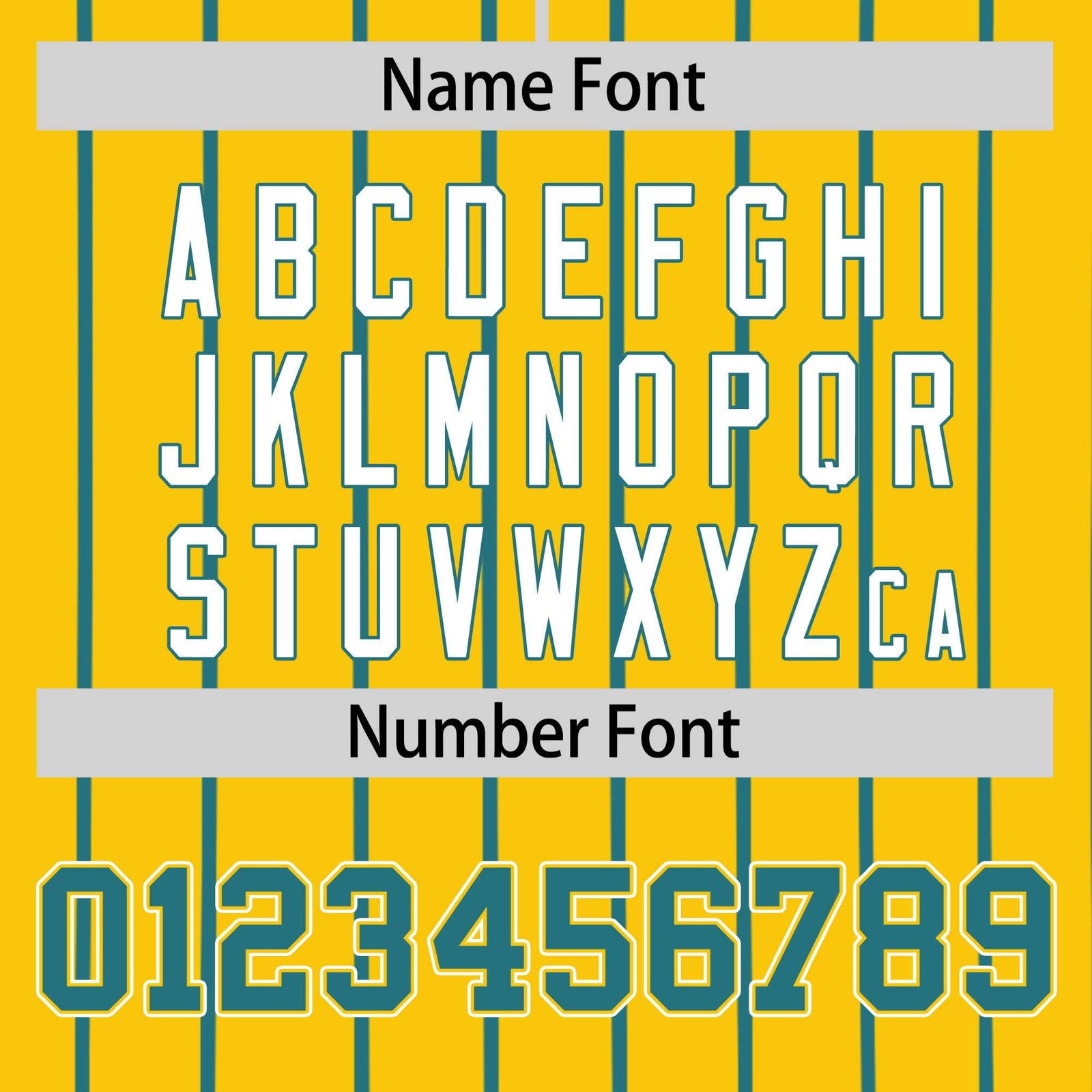 Custom Yellow Aqua Pinstripe Aqua-White Authentic Baseball Jersey