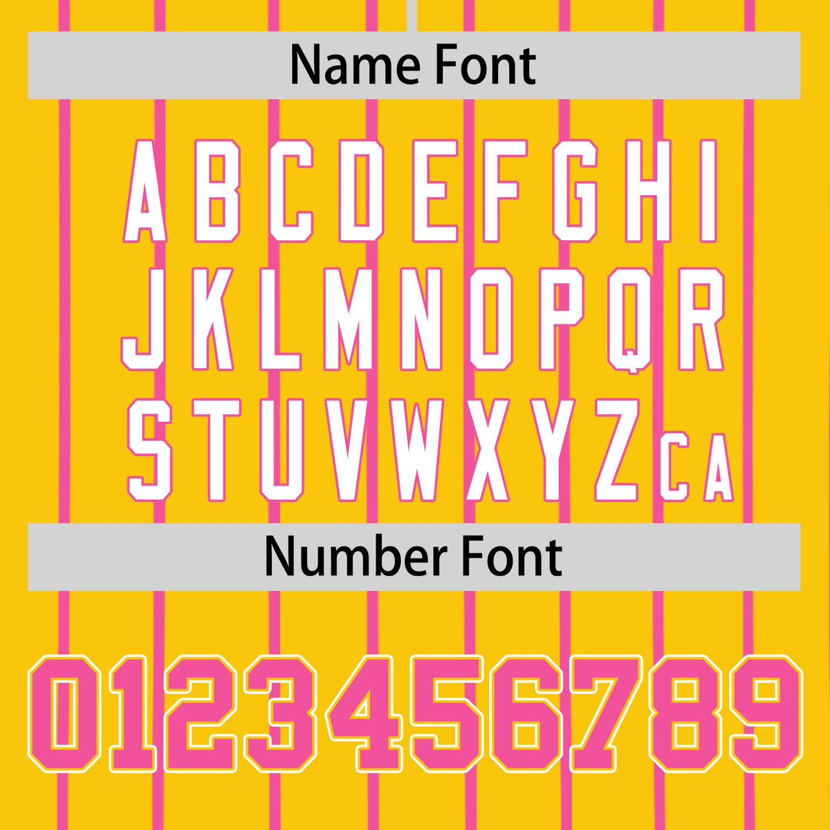 Custom Yellow Pink Pinstripe Pink-White Authentic Baseball Jersey