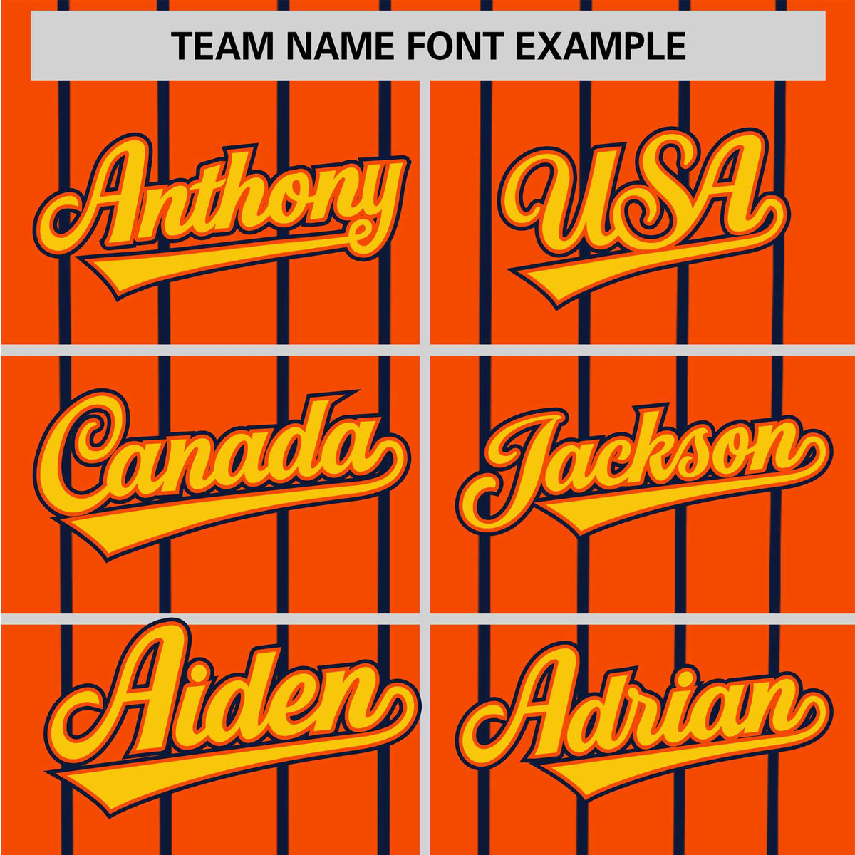 Custom Orange Navy Pinstripe Gold-Navy Authentic Baseball Jersey