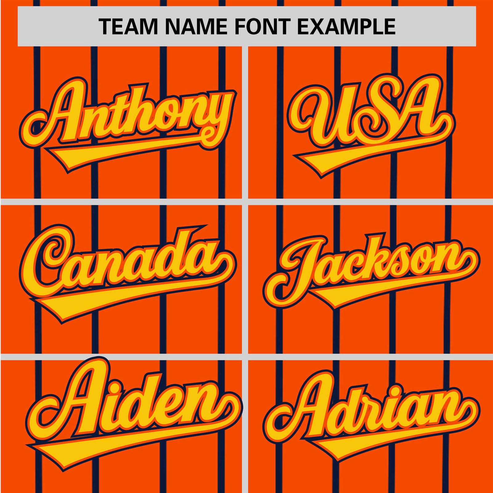 Custom Orange Navy Pinstripe Gold-Navy Authentic Baseball Jersey