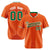 Custom Orange Kelly-Green Pinstripe Kelly-Green White Authentic Baseball Jersey