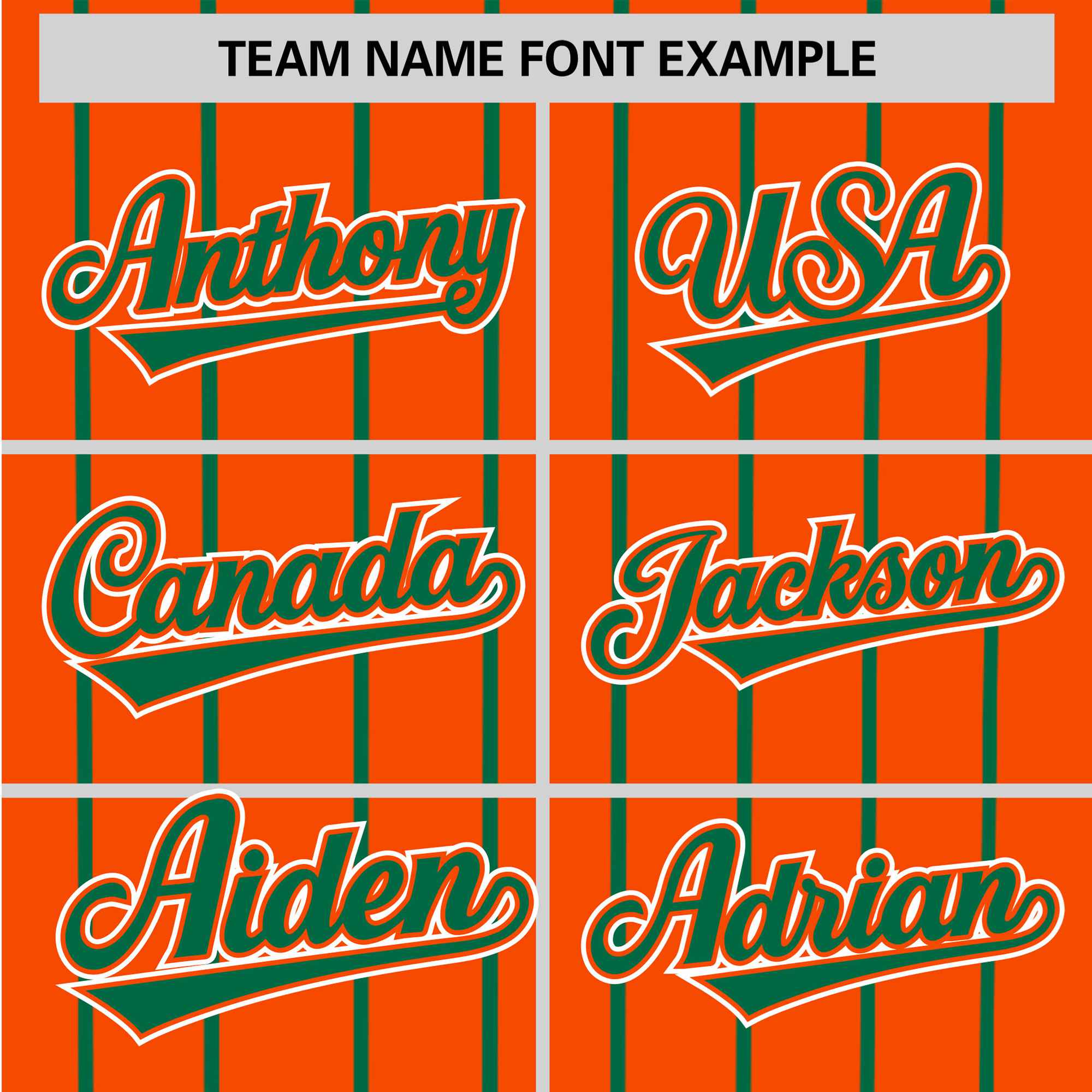 Custom Orange Kelly-Green Pinstripe Kelly-Green White Authentic Baseball Jersey