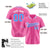 Custom Pink Blue Pinstripe Blue-White Authentic Baseball Jersey