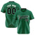 Custom Kelly Green Black Pinstripe Black-White Authentic Baseball Jersey