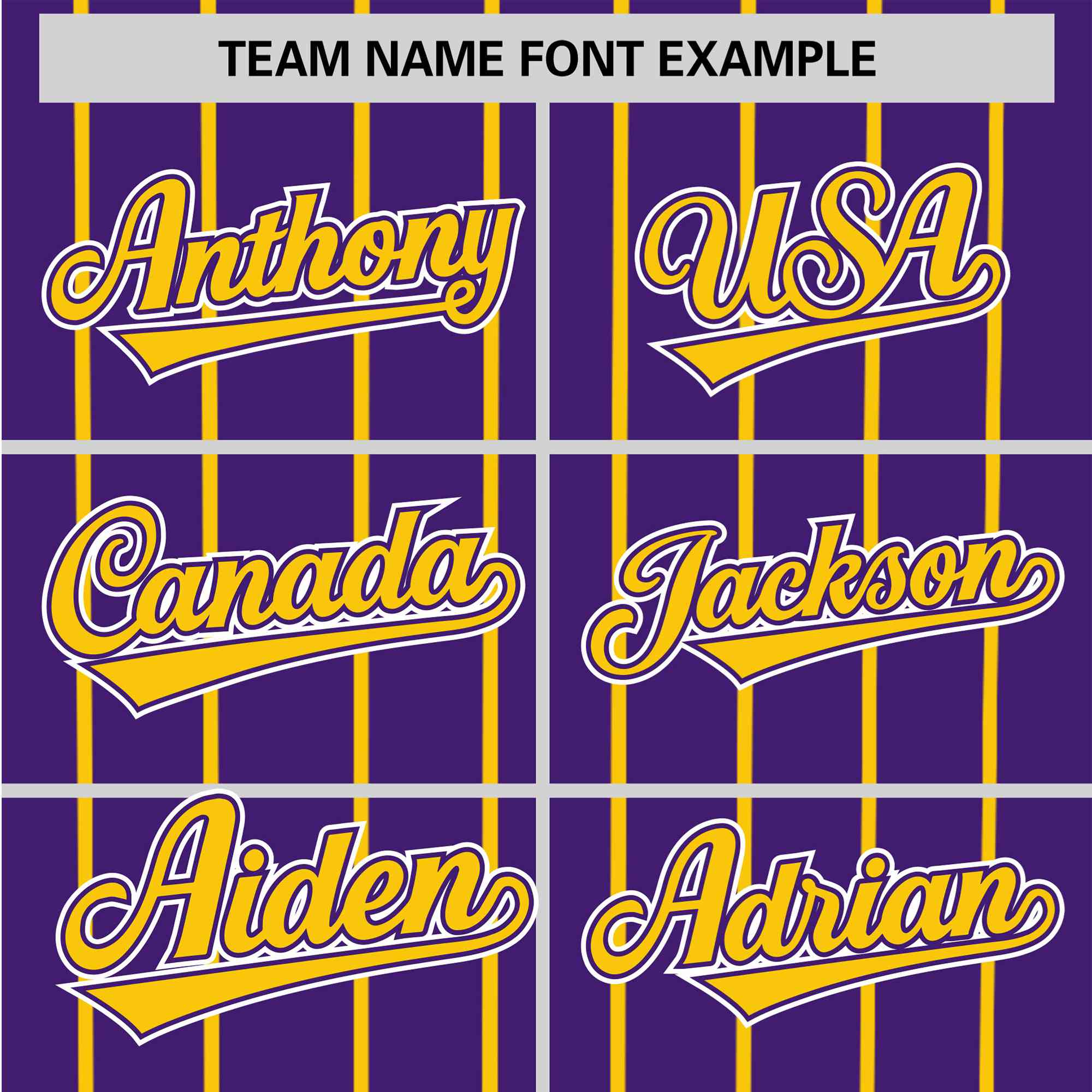 Custom Purple Yellow Pinstripe Yellow-White Authentic Baseball Jersey