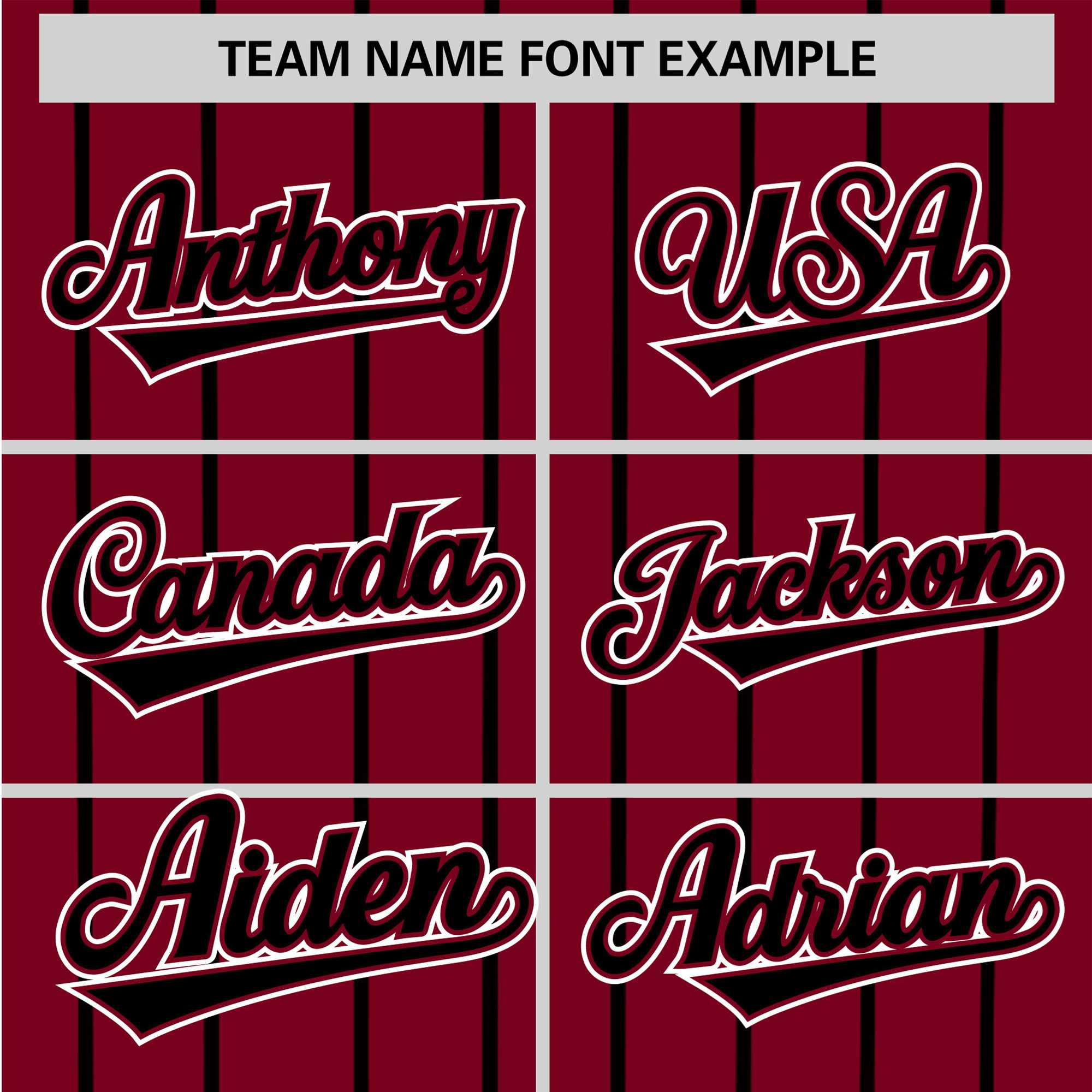 Custom Crimson Black Pinstripe Black-White Authentic Baseball Jersey