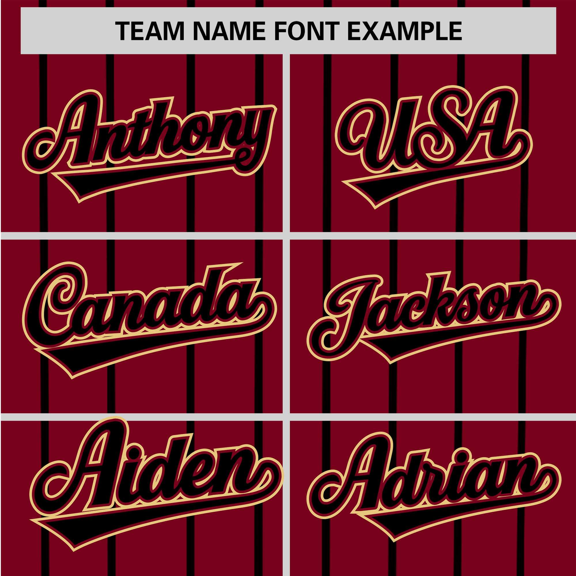 Custom Crimson Black Pinstripe Black Old-Gold Authentic Baseball Jersey