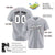 Custom Gray White Pinstripe White-Black Authentic Baseball Jersey