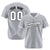 Custom Gray White Pinstripe White-Black Authentic Baseball Jersey