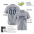 Custom Gray Navy Pinstripe Navy-White Authentic Baseball Jersey