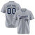 Custom Gray Navy Pinstripe Navy-White Authentic Baseball Jersey