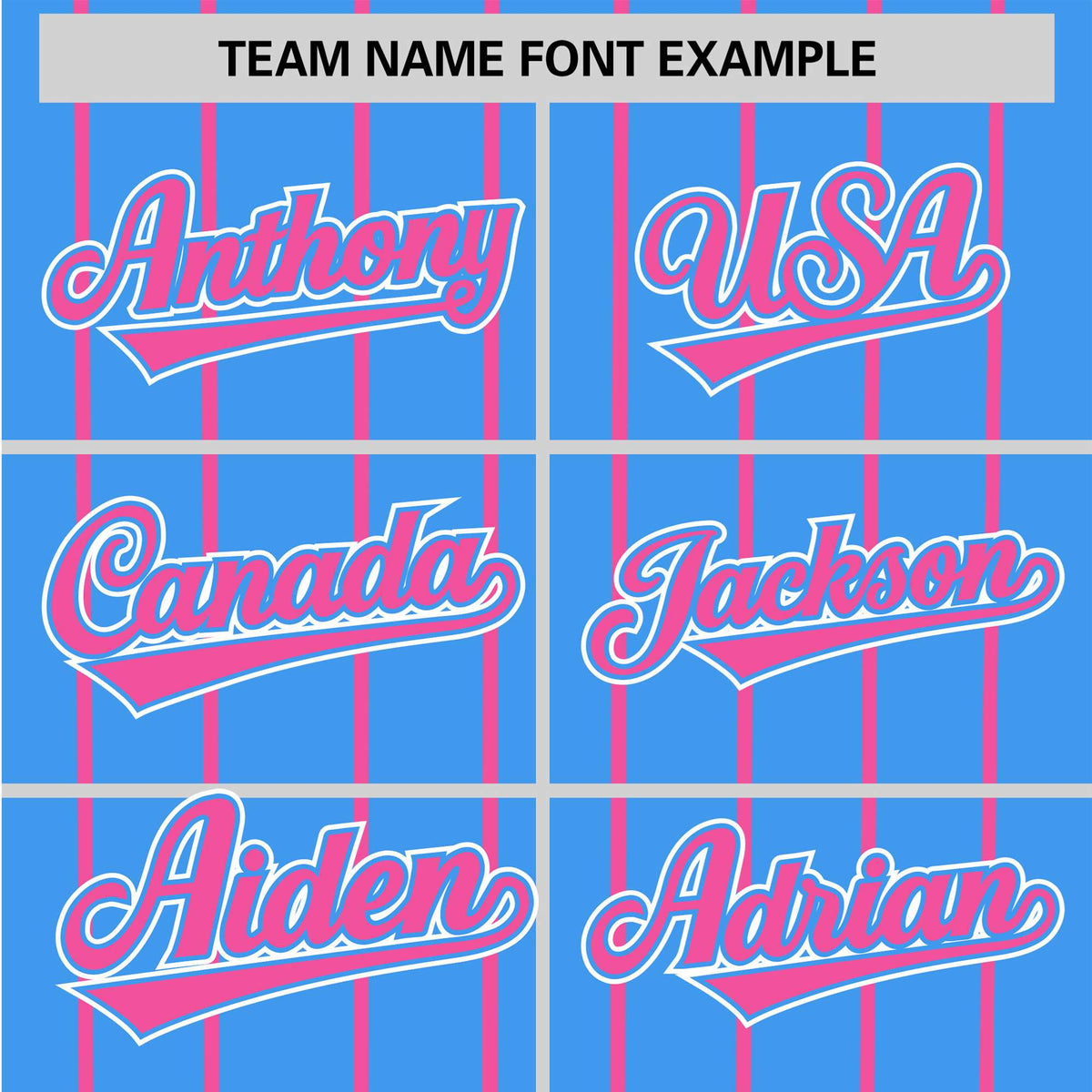 Custom Sky Blue Pink Pinstripe Pink-White Authentic Baseball Jersey