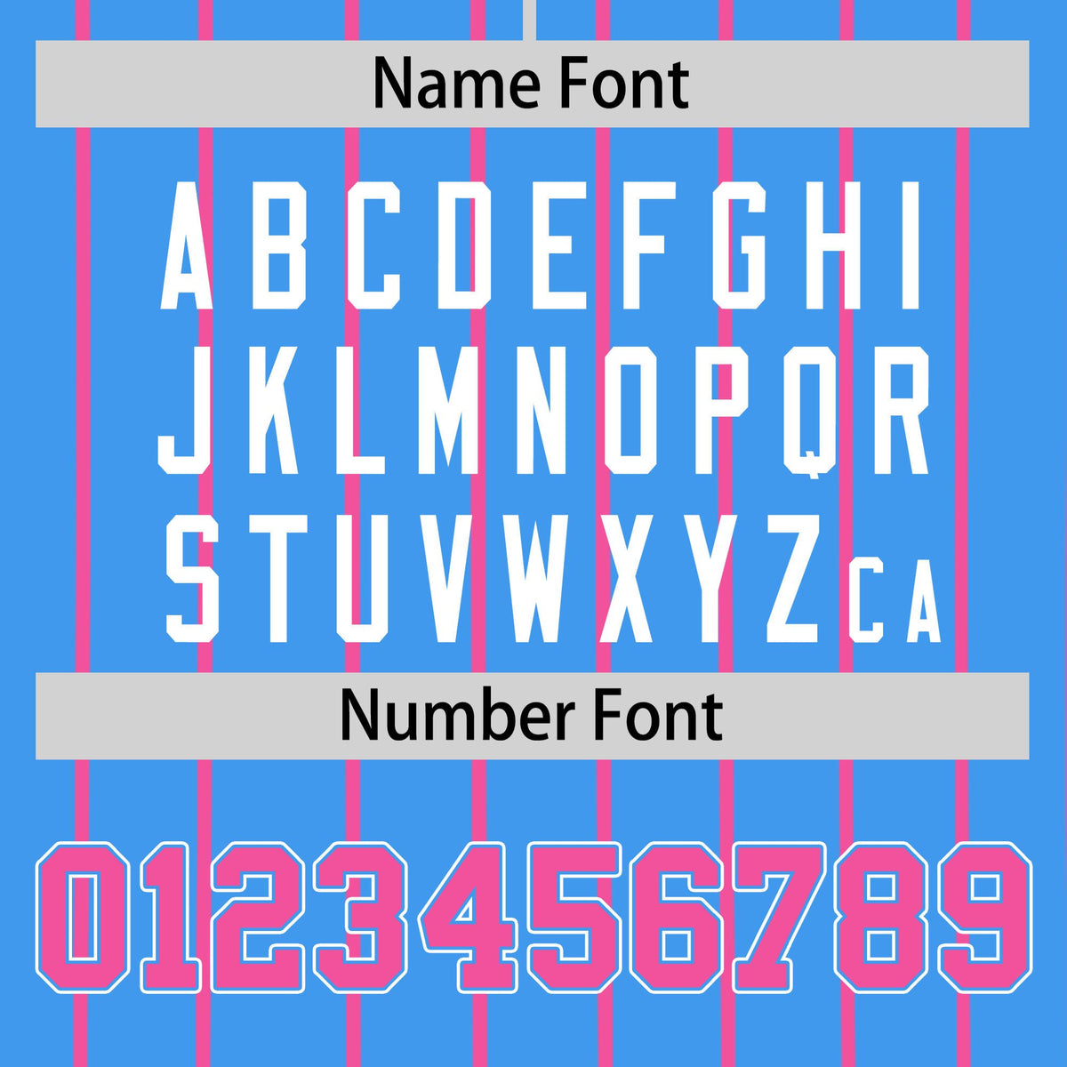 Custom Sky Blue Pink Pinstripe Pink-White Authentic Baseball Jersey