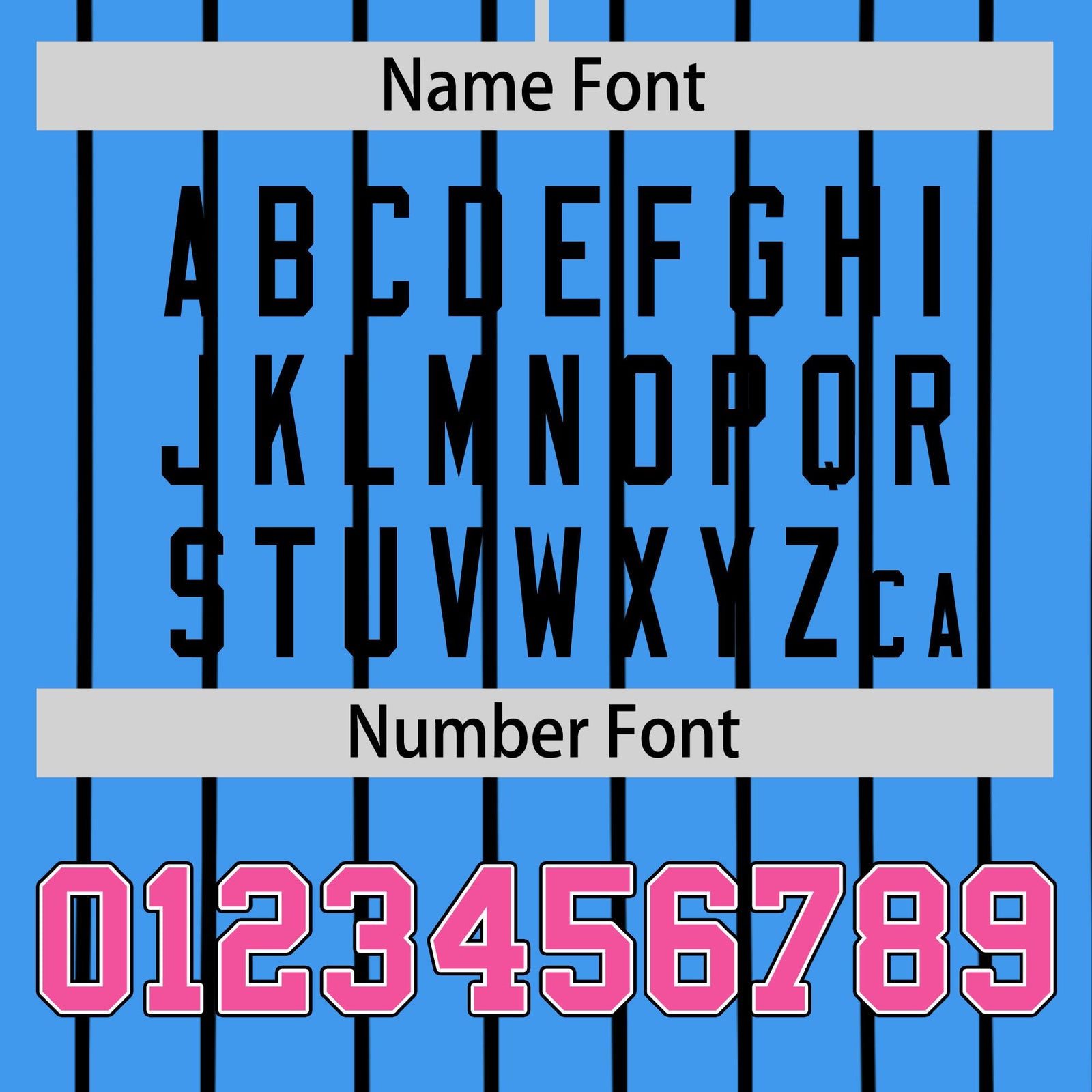 Custom Sky Blue Black Pinstripe Pink-White Authentic Baseball Jersey