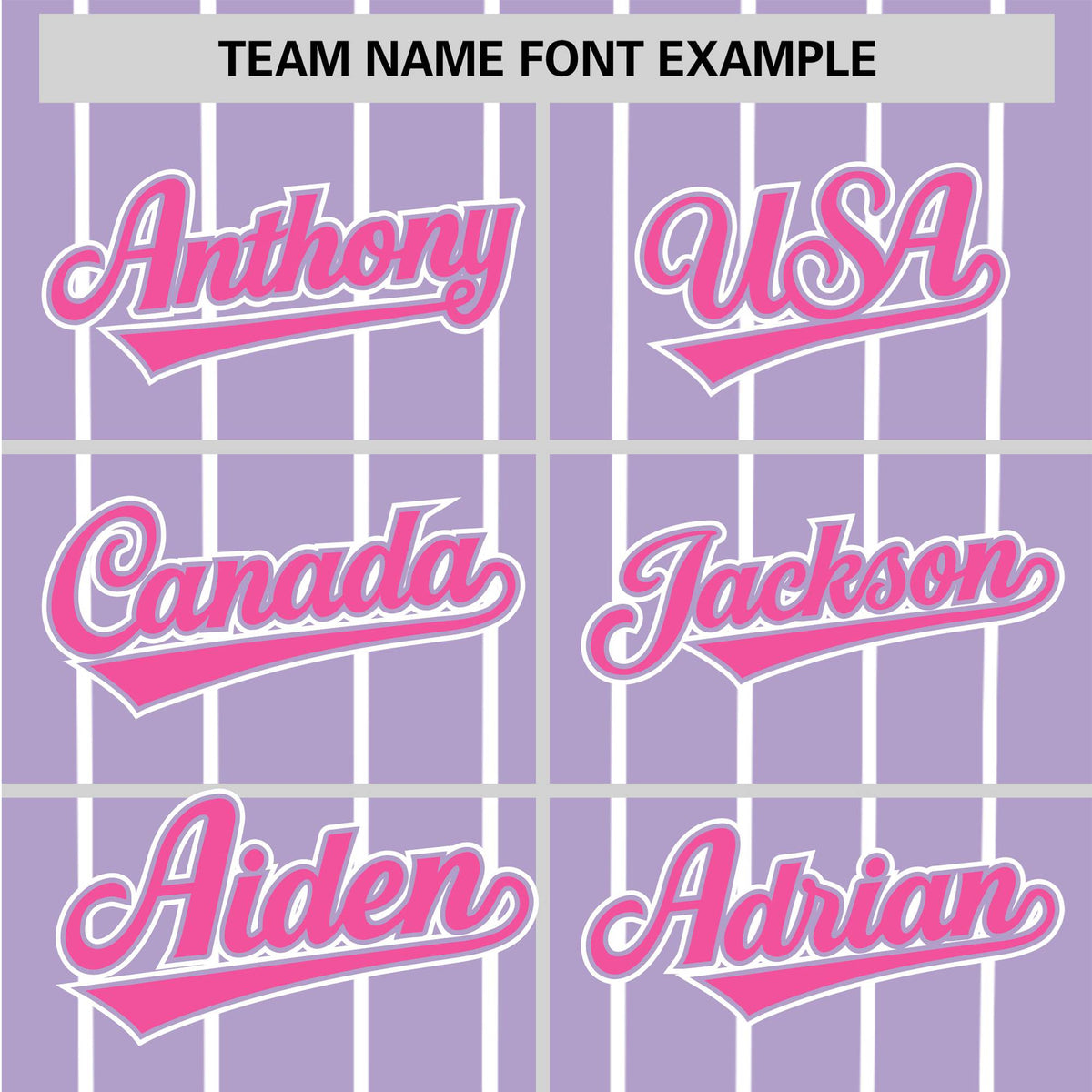 Custom Light Purple White Pinstripe Pink-White Authentic Baseball Jersey