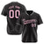 Custom Black Pink Pinstripe Pink-White Authentic Baseball Jersey