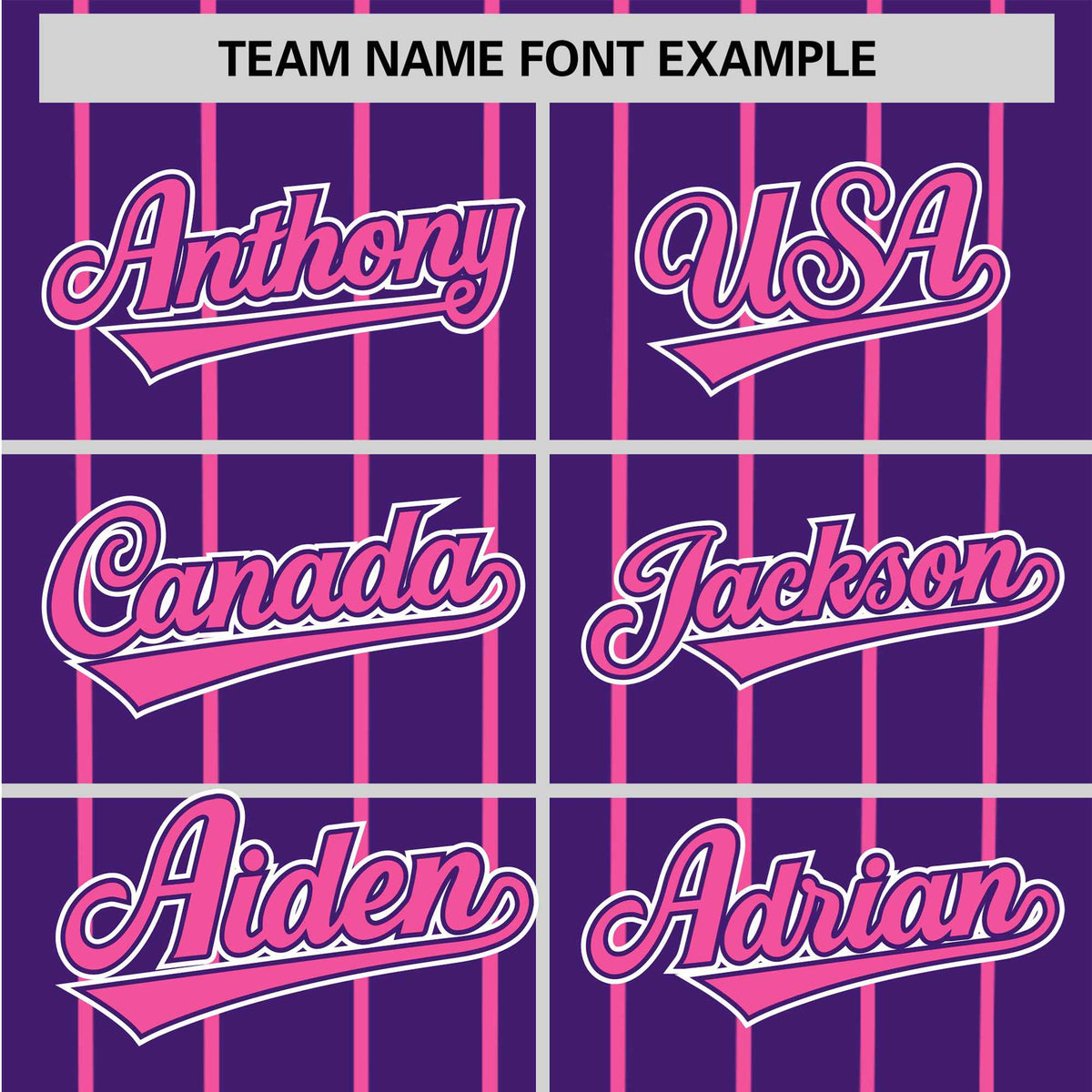 Custom Purple Pink Pinstripe Pink-White Authentic Baseball Jersey