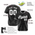 Custom Black White Pinstripe Black-White Authentic Baseball Jersey