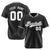 Custom Black White Pinstripe Black-White Authentic Baseball Jersey