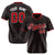 Custom Black Red Pinstripe Red-White Authentic Baseball Jersey