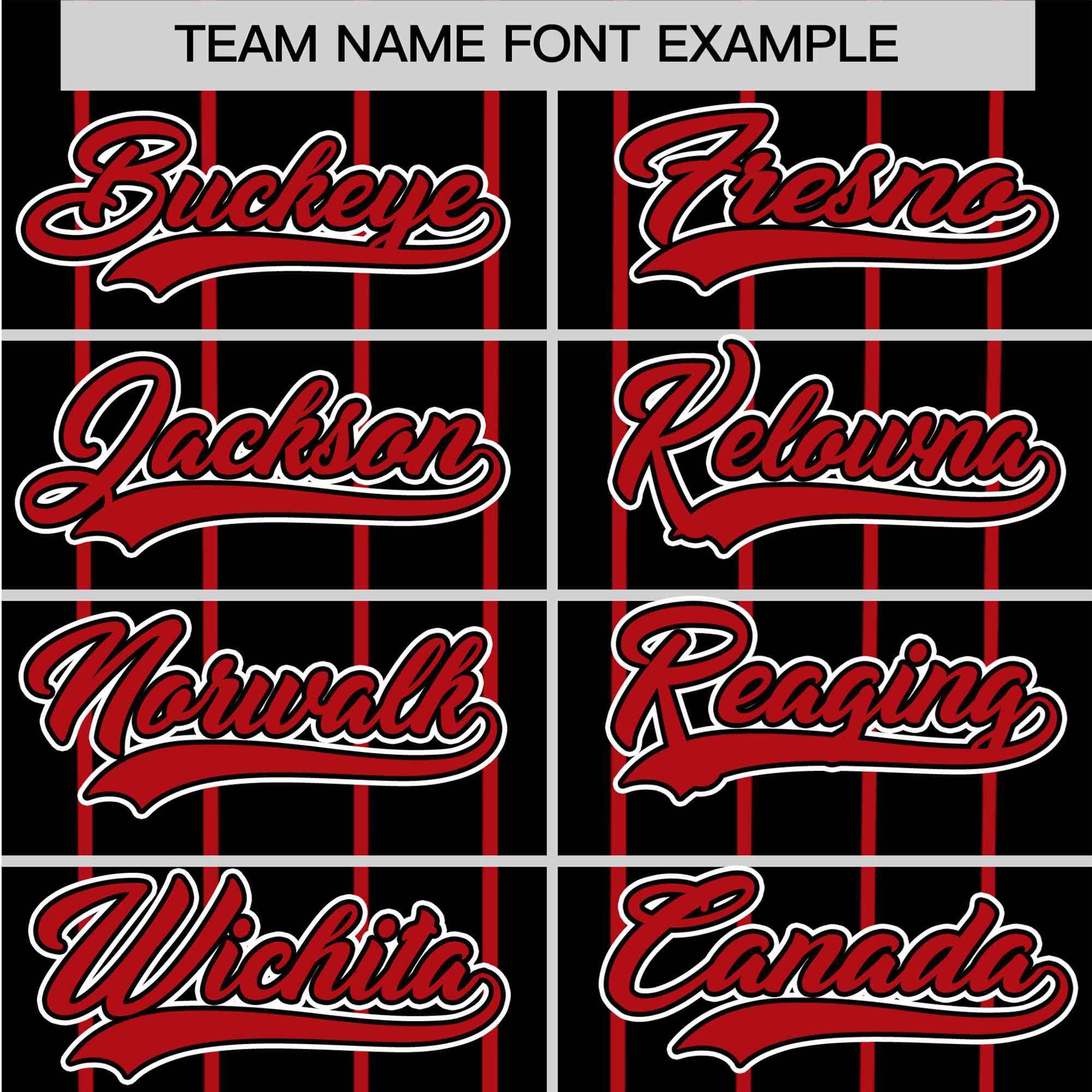 Custom Black Red Pinstripe Red-White Authentic Baseball Jersey