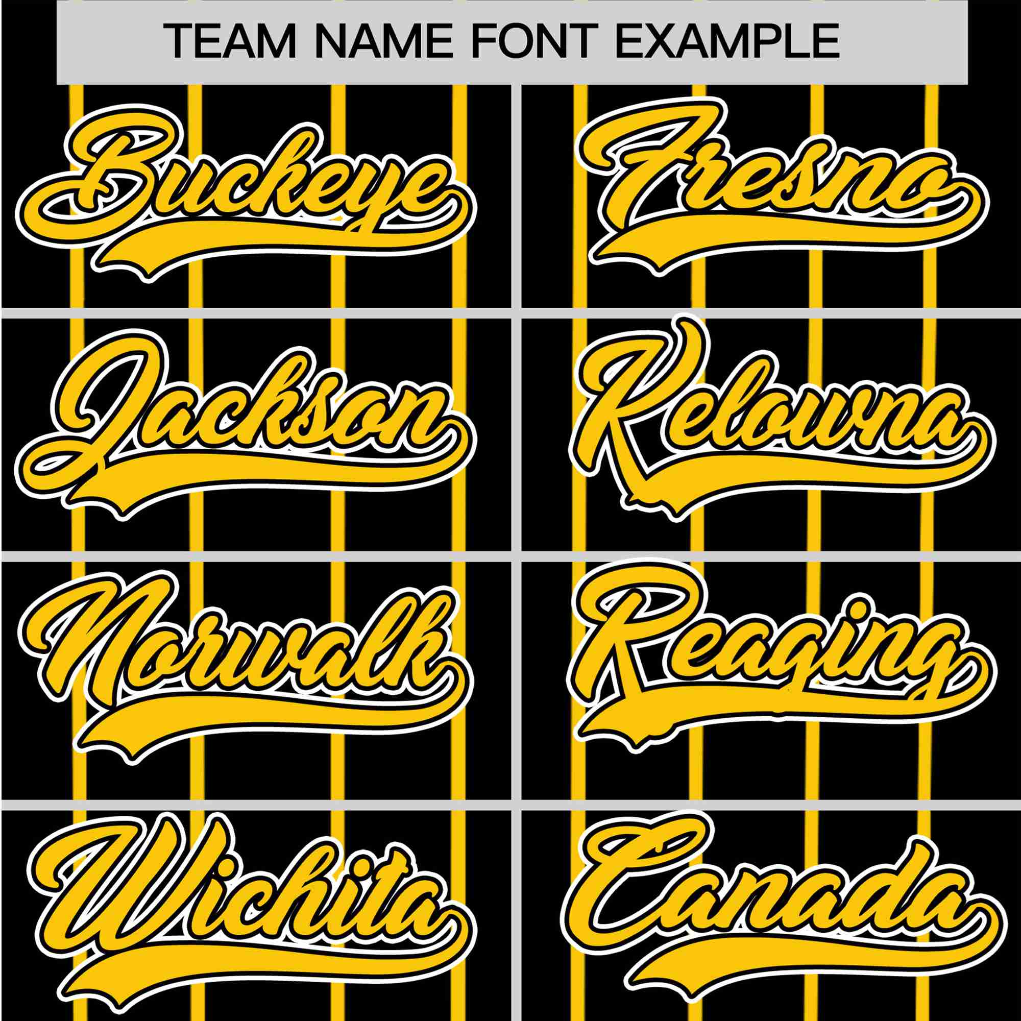 Custom Black Yellow Pinstripe Yellow-White Authentic Baseball Jersey