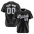 Custom Black White Pinstripe Gray-White Authentic Baseball Jersey