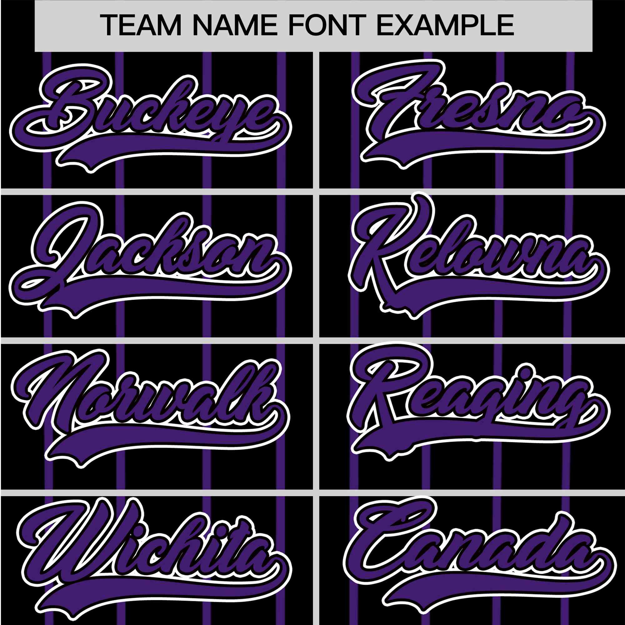 Custom Black Purple Pinstripe Purple-White Authentic Baseball Jersey