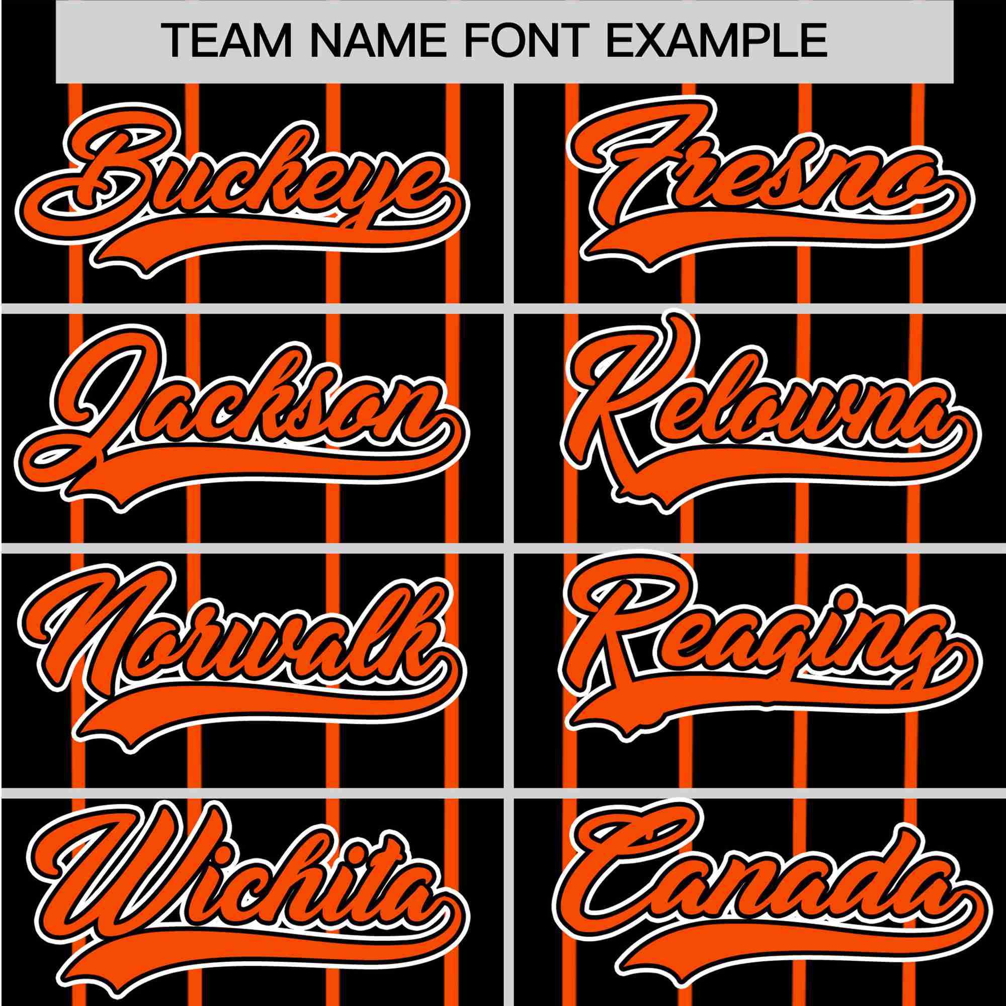 Custom Black Bay-Orange Pinstripe Bay-Orange White Authentic Baseball Jersey