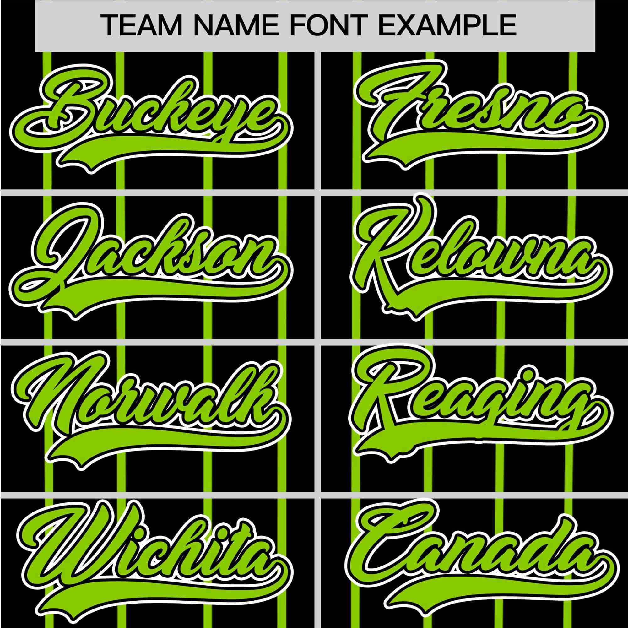 Custom Black Neon-Green Pinstripe Neon-Green White Authentic Baseball Jersey