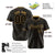 Custom Black Old-Gold Pinstripe Black Old-Gold Authentic Baseball Jersey