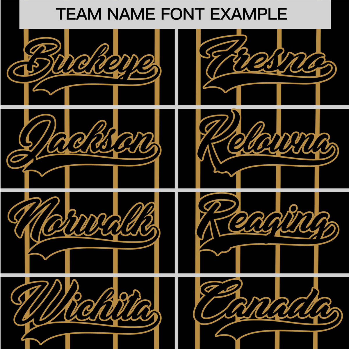 Custom Black Old-Gold Pinstripe Black Old-Gold Authentic Baseball Jersey