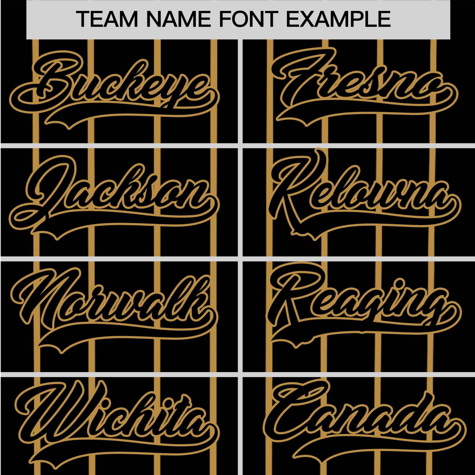 Custom Black Old-Gold Pinstripe Black Old-Gold Authentic Baseball Jersey