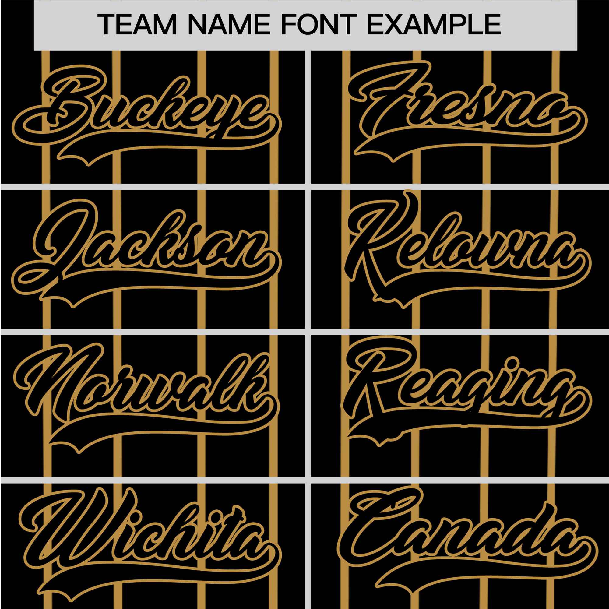 Custom Black Old-Gold Pinstripe Black Old-Gold Authentic Baseball Jersey