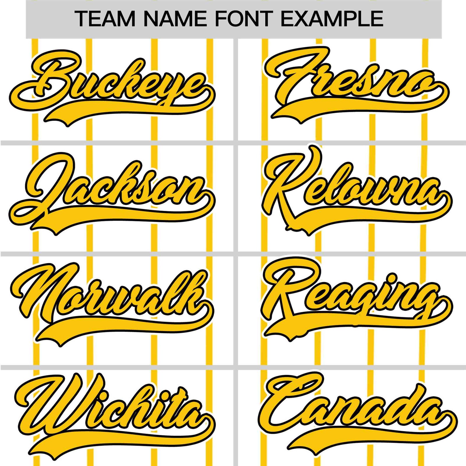 Custom White Yellow Pinstripe White-Yellow Black Authentic Baseball Jersey