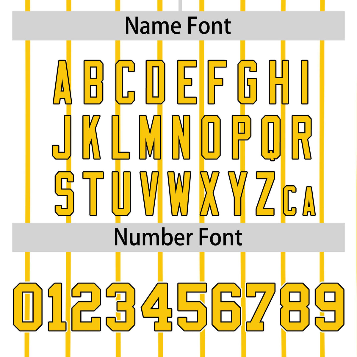 Custom White Yellow Pinstripe White-Yellow Black Authentic Baseball Jersey