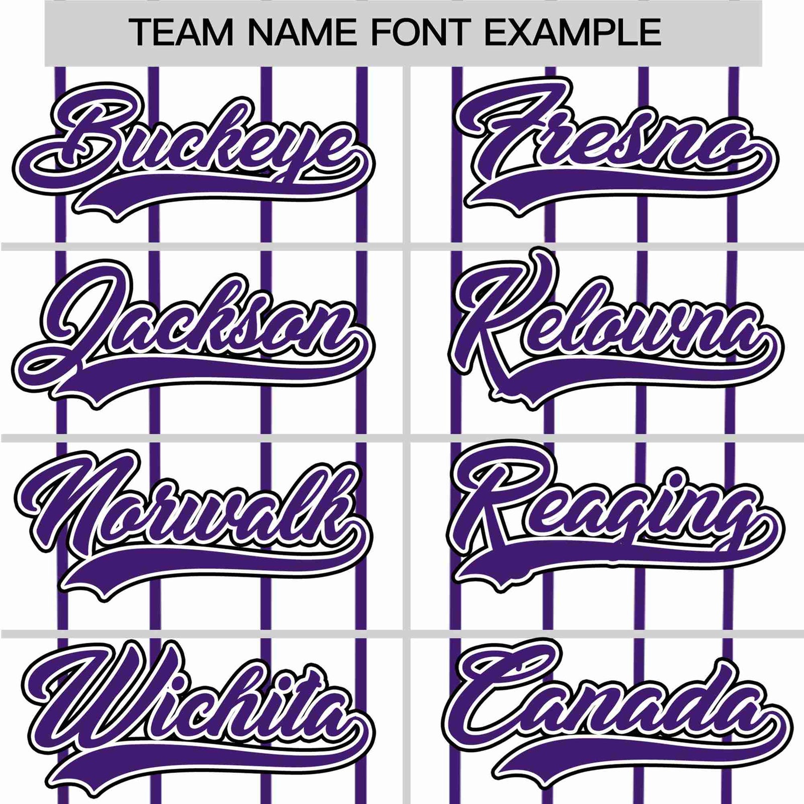 Custom White Purple Pinstripe White-Purple Black Authentic Baseball Jersey