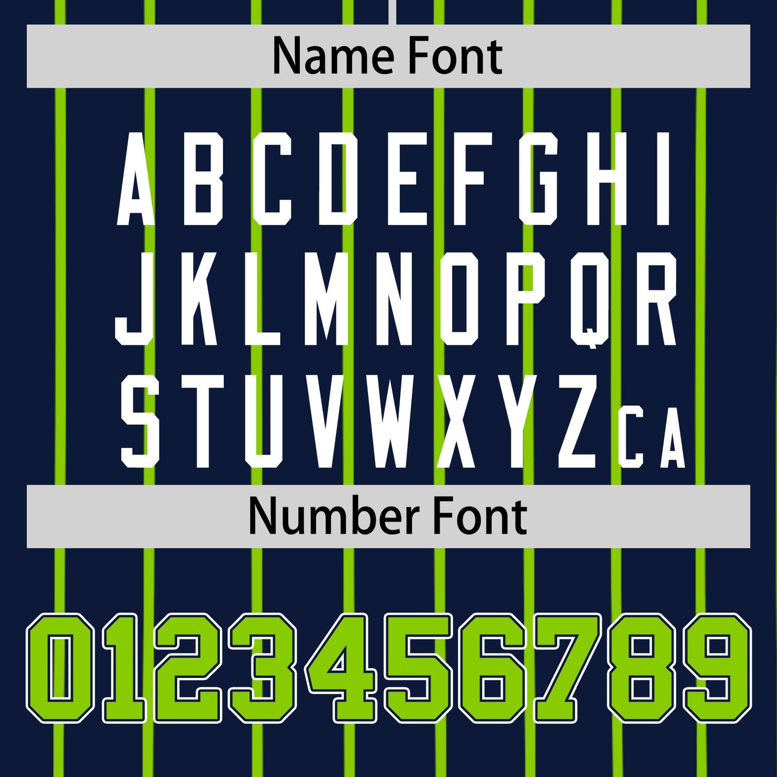 Custom Navy Neon-Green Pinstripe Neon-Green White Authentic Baseball Jersey