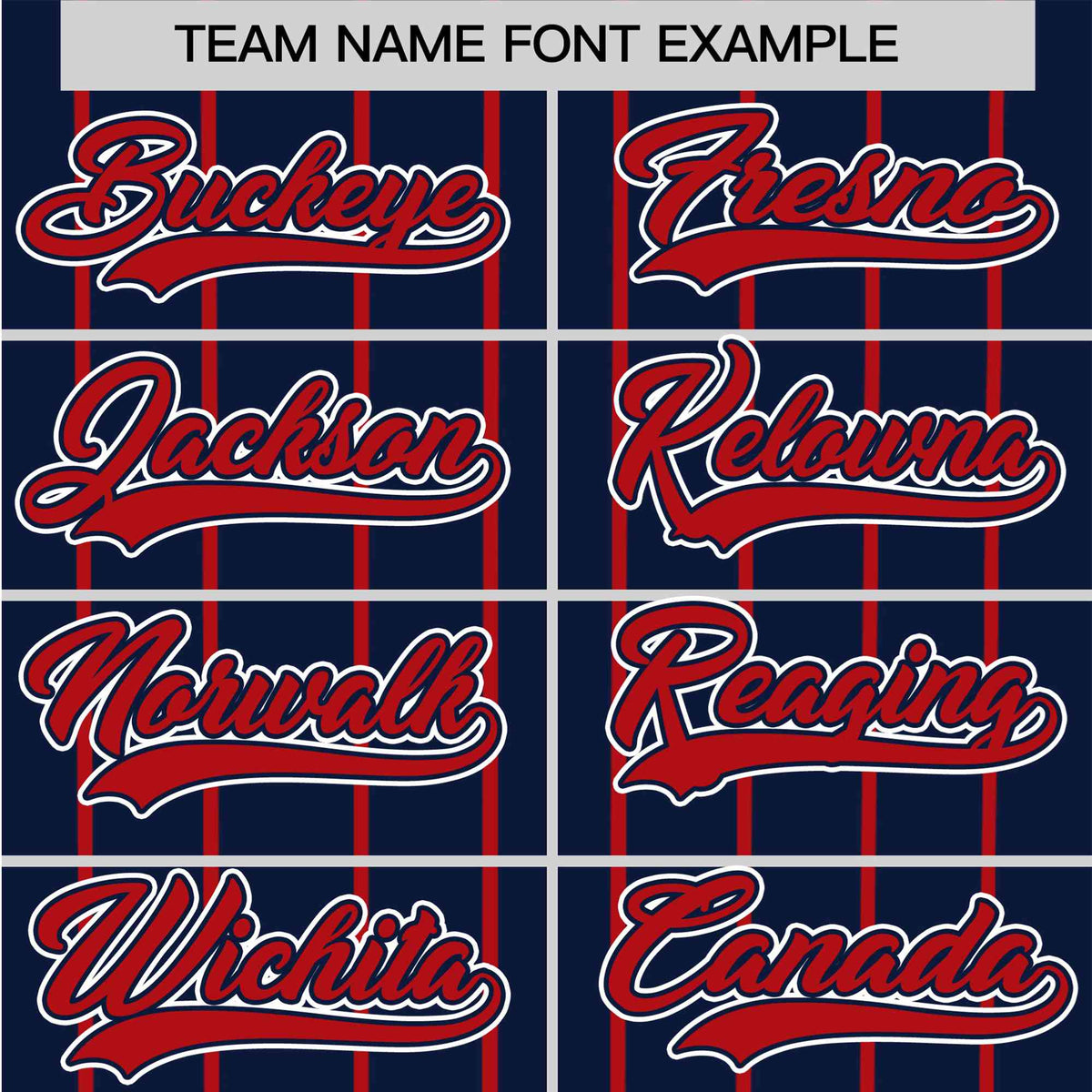 Custom Navy Red Pinstripe Red-White Authentic Baseball Jersey